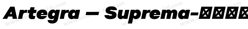 Artegra – Suprema字体转换